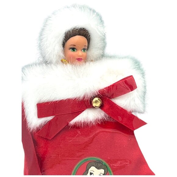 Disney Holiday Stocking Princess Belle Doll In Red Christmas Stocking By Avon - Picture 6 of 9
